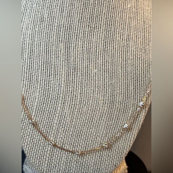 24” Multi Tone Gold Over 925 Italian Sterling Silver Moon Cut Necklace - Picture 6 of 16